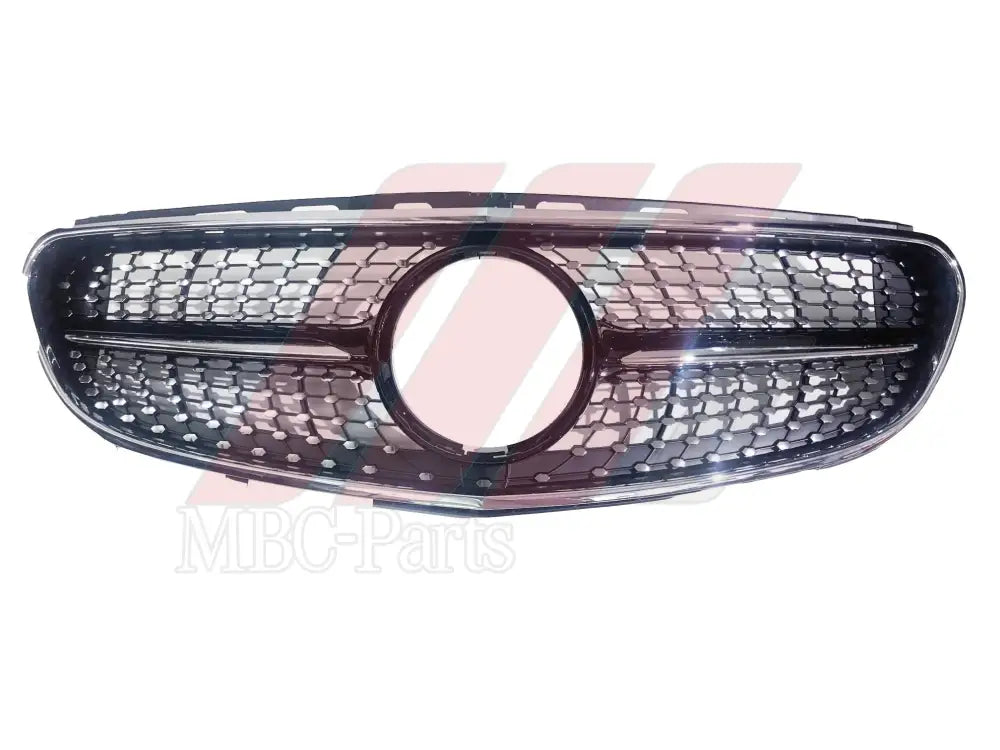 W212 GRILLE DIAMOND LOOK BLACK F/L WITH BASE & STAR Generic Attachment