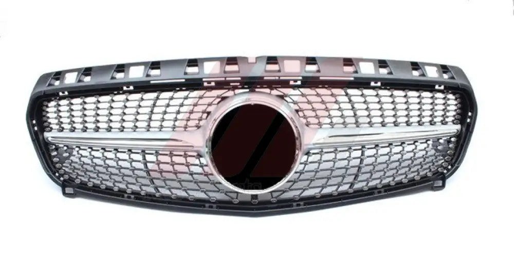 W176 GRILLE DIAMOND LOOK SILVER F/L WITH BASE & STAR Generic Attachment