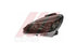 W204 HEADLAMP L/F XENON BLACK ACTIVE CLC