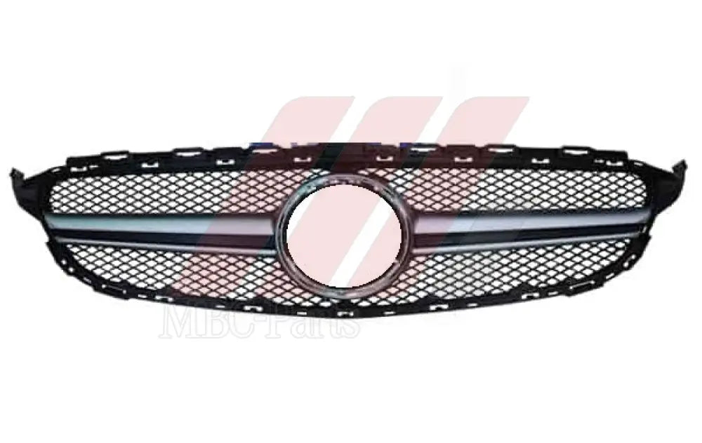 W205 GRILLE C63 SILVER LOOK WITH BASE & STAR Generic Attachment