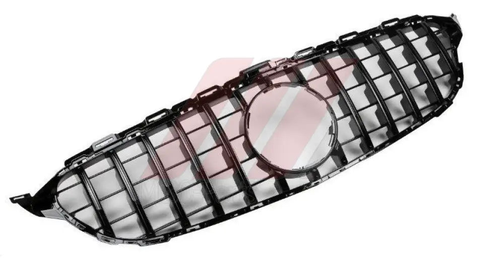 W205 GRILLE GT LOOK W/O CAMERA P/F SILVER (No Base & Star) Generic Attachment