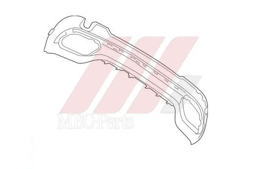 W212 BUMPER SPOILER REAR E63 F/L (EXCL CHR) Generic Attachment
